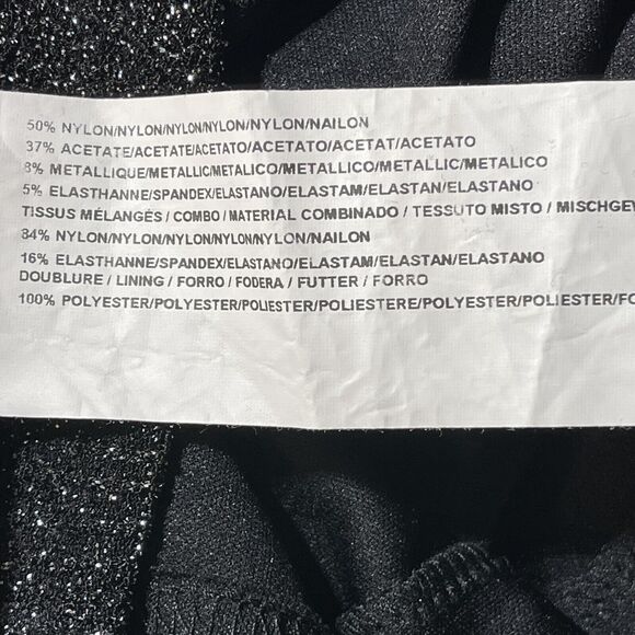 Joseph Ribkoff SZ 6 Bodycon Dress Scoop Neck 3/4 Sleeve Stretch Sparkly Glitter - Picture 10 of 10